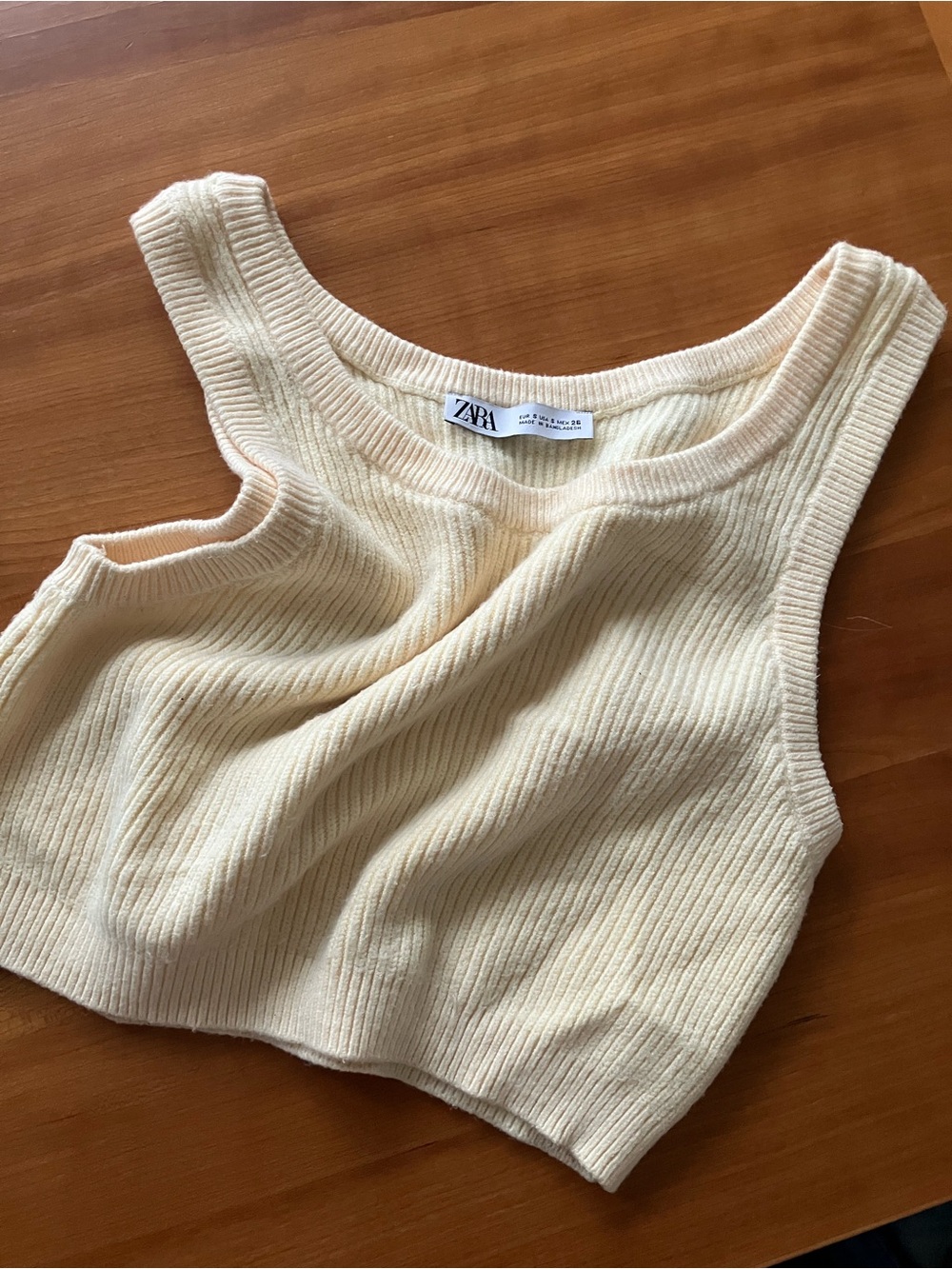 Zara Cropped Knit Sweater Vest
